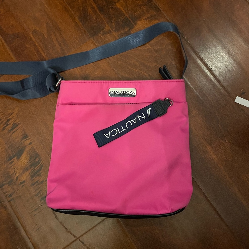 Nautica Fuchsia and Navy Crossbody Bag
